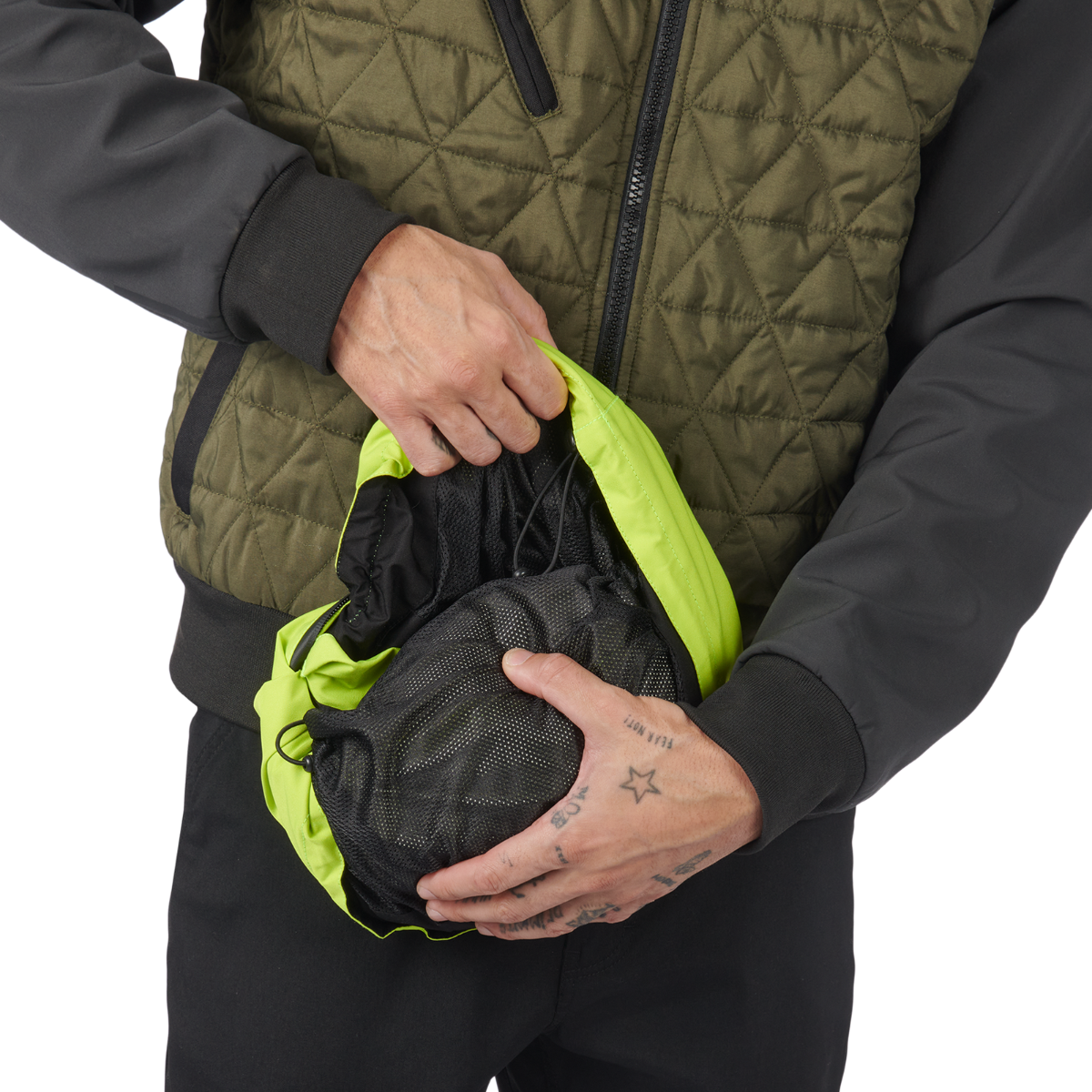 Can-Am verstaubare Regenjacke Unisex gelb