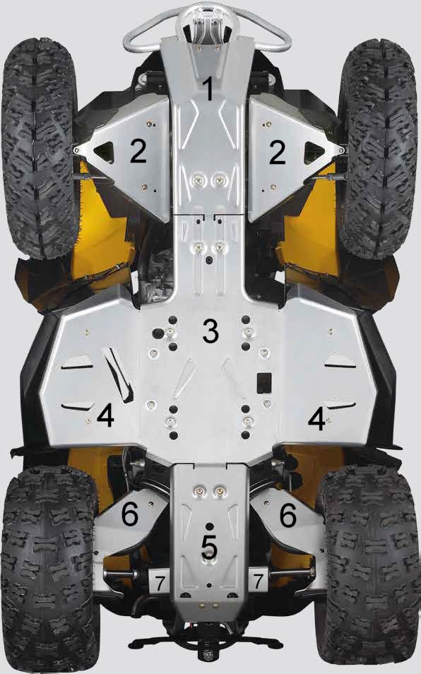 Can-Am Renegade vorderer Unterbodenschutz Nr. 1