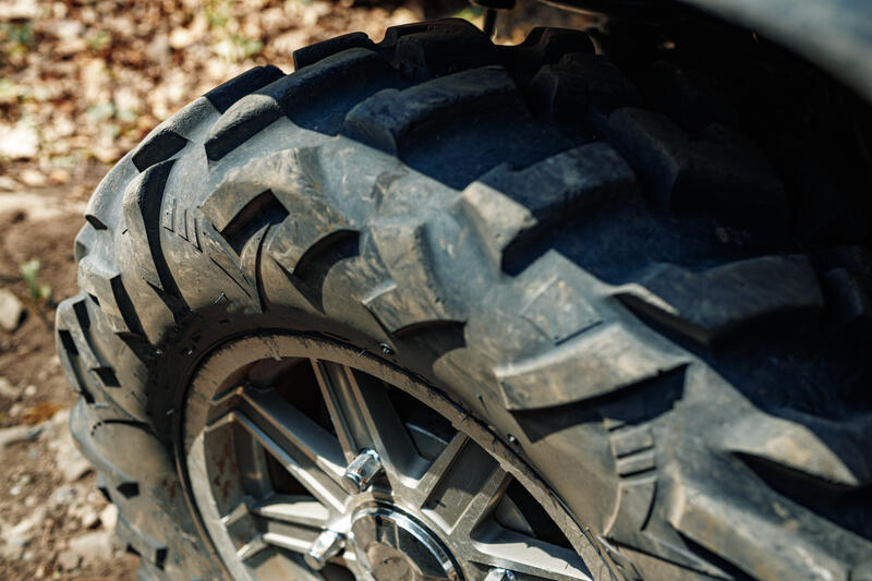 Nahaufnahme eines Quad & ATV Reifens.