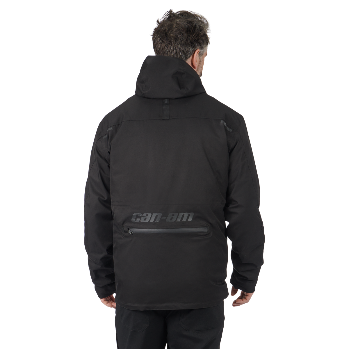 Can-Am verstaubare Regenjacke Unisex schwarz